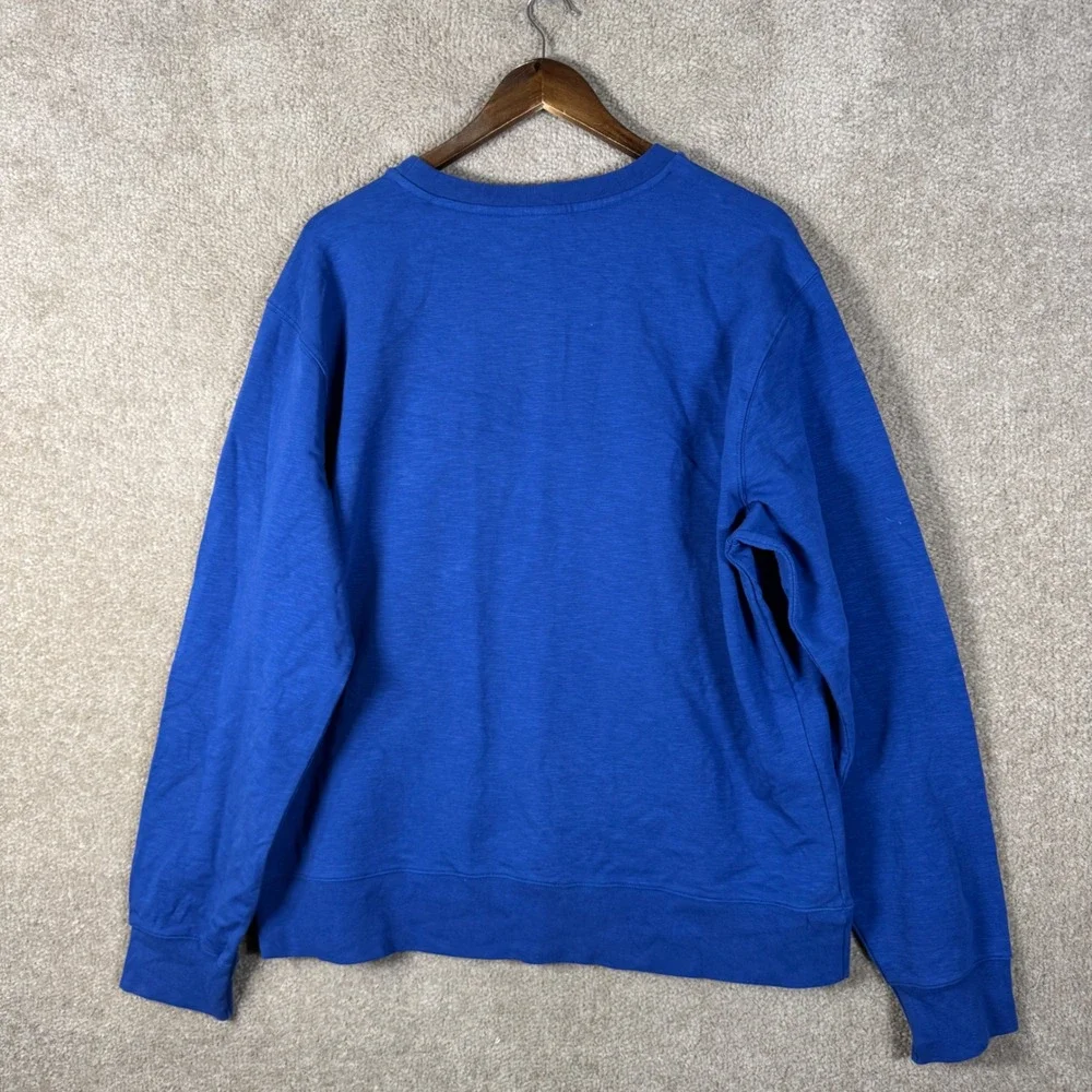 NN07 Barrow Crew Sweatshirt Mens XXL Cobalt Blue Slub Cotton Pullover Casual NWT